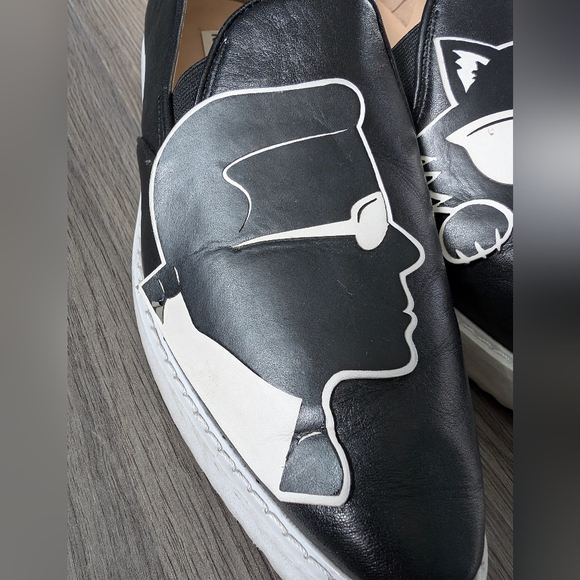 Karl Lagerfeld Leather Slip On with a cat - Picture 7 of 11